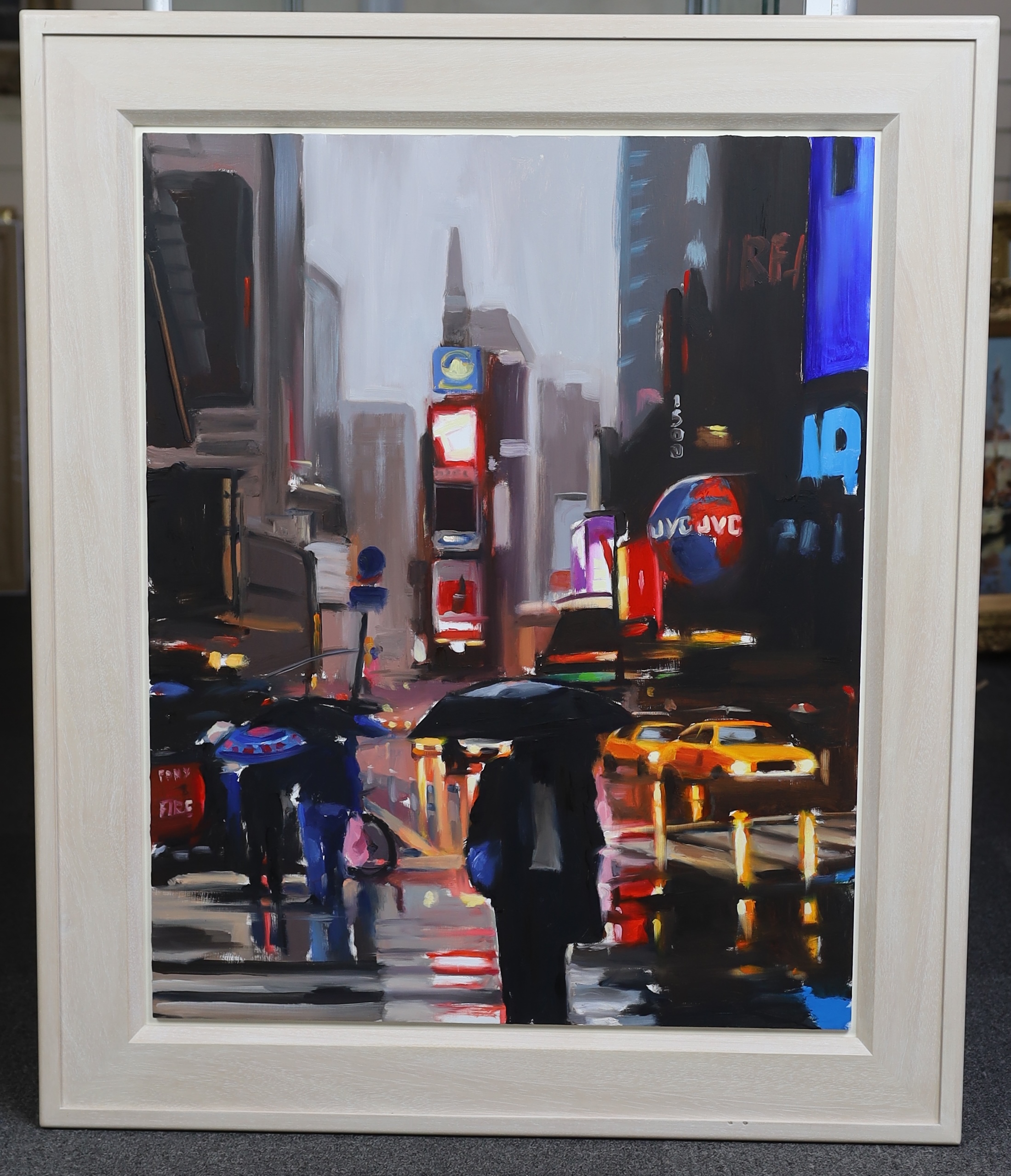 Liam Spencer (British, b.1964), 'New York', oil on board, 76 x 61cm